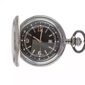 Stainless steel pocket discount watch