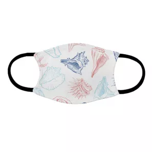 Adult face mask Sea Shells Print order at Mann Florist