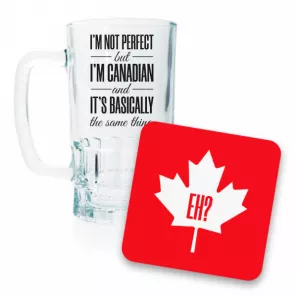 Canada Day Beer Mug and Coaster Set III order at Mann Florist