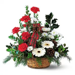 Christmas Joy Basket order at Burkitt's Floral