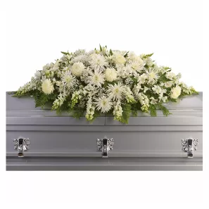 Enduring Light Casket Spray order at Burkitt's Floral