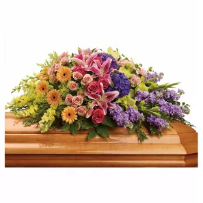Garden of Sweet Memories Casket Spray order at Burkitt's Floral
