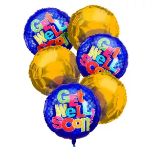 Get Well Balloon Bouquet (6) order at Burkitt's Floral
