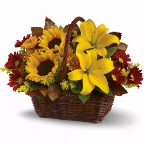 Golden Days Basket order at Burkitt's Floral