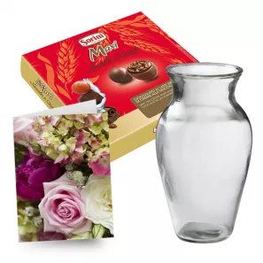 Large Chocolates, Vase & Card order at Burkitt's Floral