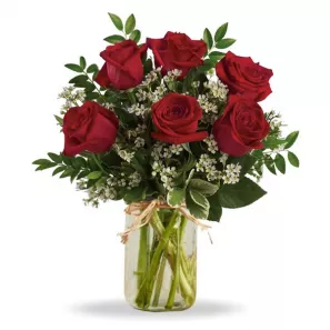 Roses Chèrie dans un Bocal Maçon commander à L'oasis Florist Ltd