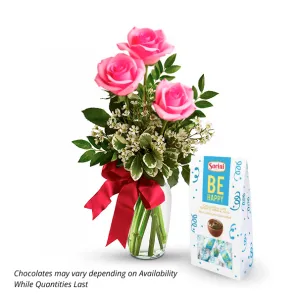 Mother's Day 3 Roses & Chocolates order at Burkitt's Floral