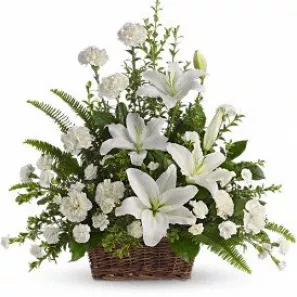Peaceful White Lilies order at Red Deer Floral