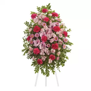 Pink Tribute Spray order at Burkitt's Floral