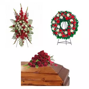 Pure Devotion Funeral Flower Package order at Burkitt's Floral