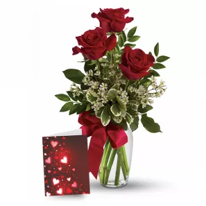 Rose & Card Special order at Burkitt's Floral