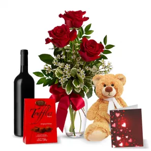 Roses & Wine Collection order at Burkitt's Floral