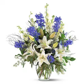 Sapphire Miracle Arrangement order at Burkitt's Floral