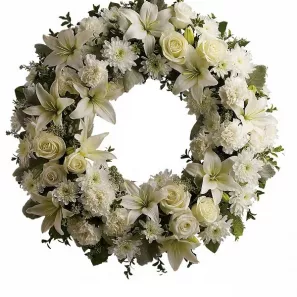 Serenity Wreath order at Burkitt's Floral