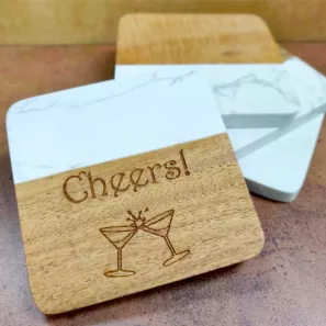 Marble Coaster Things Engraved