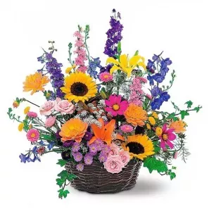 Summer Flower Basket order at Fleur Concept